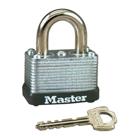 Master Lock Silver Outdoor Laminated Padlock with Keys, Extra 